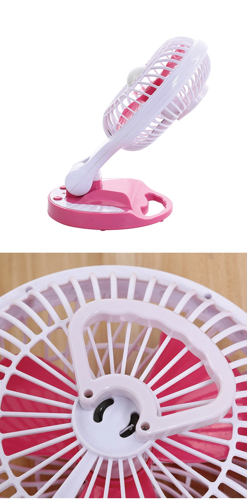 8 Inch Rechargeable Mini Portable Desk LED Fan