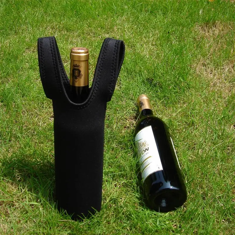 Custom Insulated Neoprene Single Wine Bottle Holder Champagne Bag Cooler (BC0022)