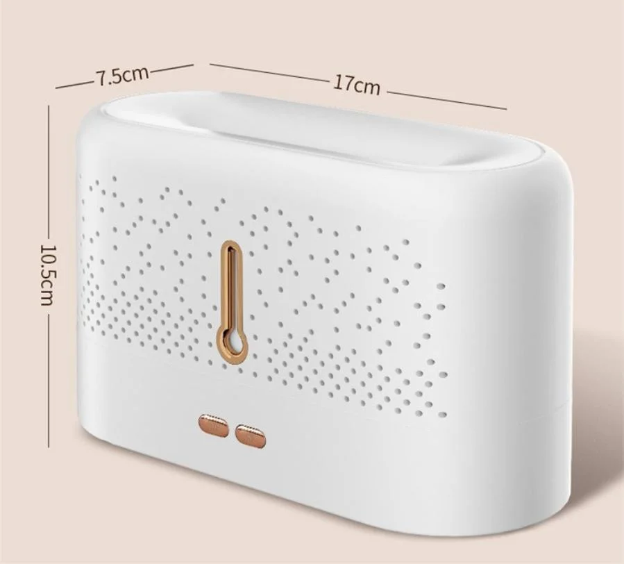Baby Home Bedroom Office Silent Air Replenishment and Fragrance Dispenser Small Desktop Ultrasonic Flame Humidifier