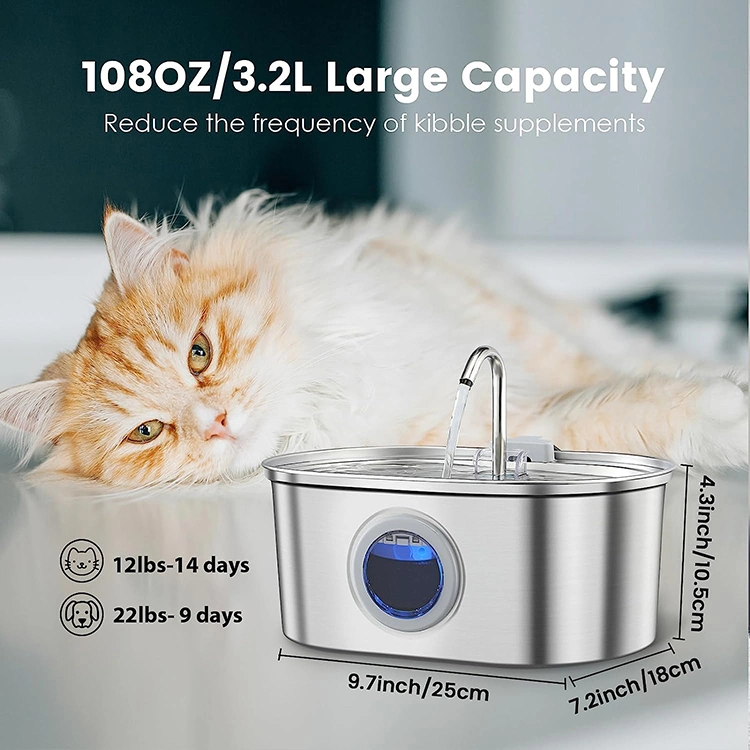3.2L Cat Water Fountain Large Capacity Smart Pet Water Fountain