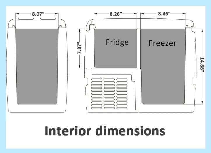 20-50L 12V 24V Mini Portable RV Outdoor Car Fridge Freezer for Camping