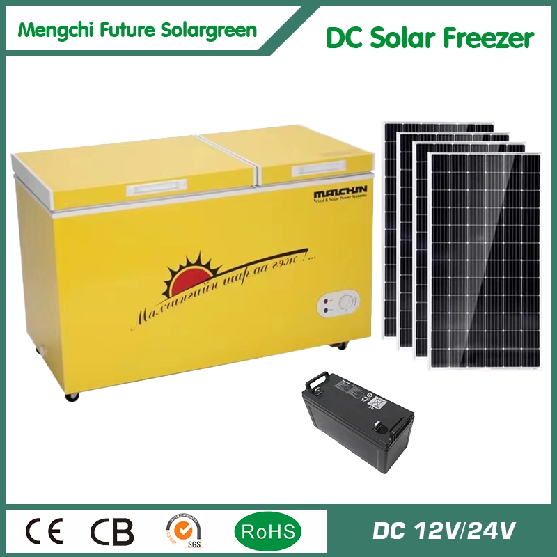Mengchi Bcd-232DC 232 Quart Dual Zone Portable Fridge/Freezer, AC 110V/ DC 12V True Freezer for Car, Home, Camping, RV -4&deg; F to 50&deg; F