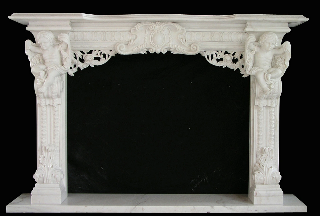 Custom Hand Carved Marble Fireplace Mantels