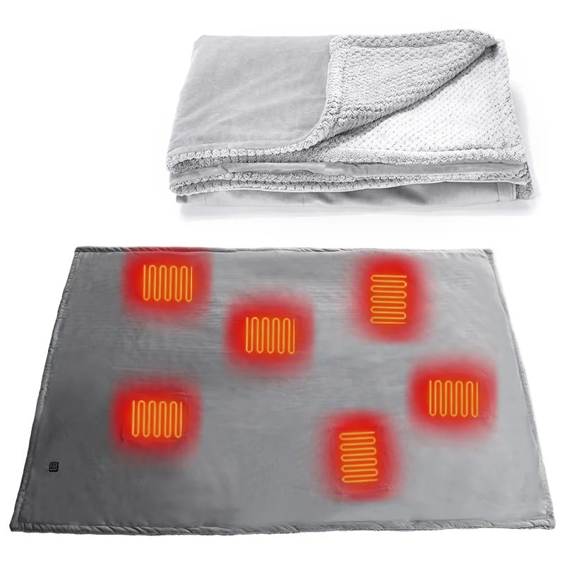 Soft Heated Throw Electric Blanket Winter Electric Heated Shawl Blanket Warm Cape