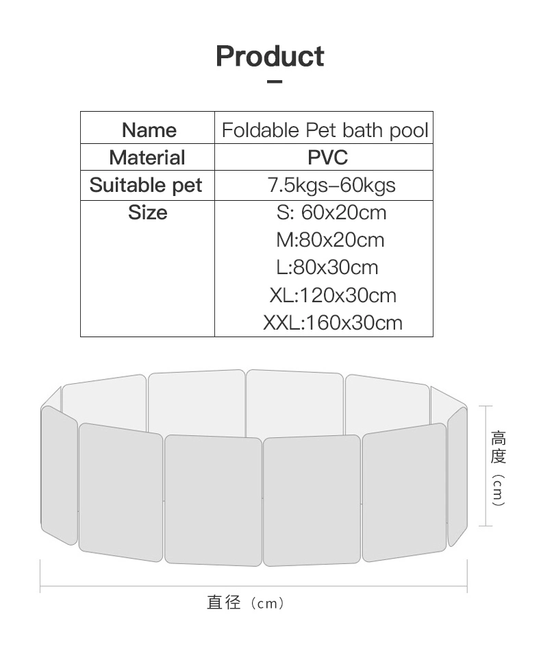 Hot Sales Large Size Dog Pool Foldable Dog Pet Bath Tub Bathtub Pet Swimming Pool Collapsible Bathing Pool for Large Dogs