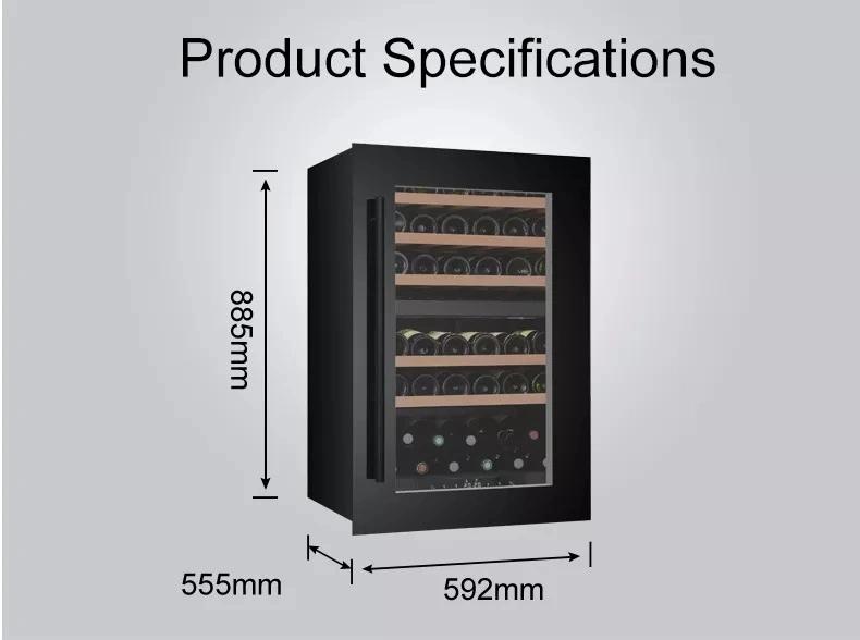 Dual Section Digital Display Wine Cabinet Wine Chiller Wine Refrigerator