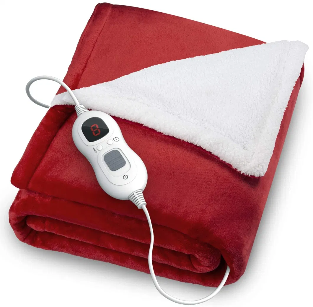 Electric Heated Blanket Throw, 60&quot;X 50&quot; and 80X60 Inchsoft Flannel Electric Warming Blanket