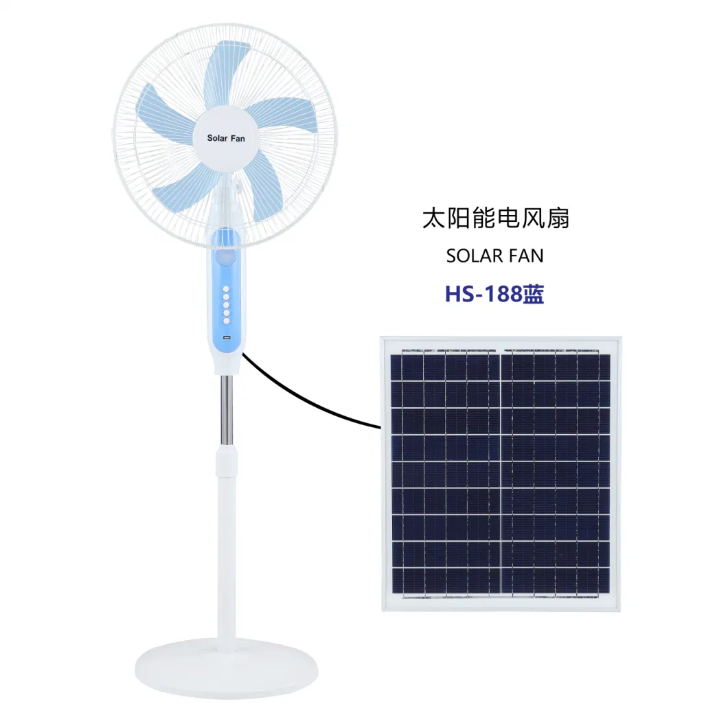 Yaye Solar Mini Fan Factory DC15 High Power Energy Power Rechargeable Desk/Stand/Floor Solar Panel Fans with Remote Controller/ Lithium Battery/1000PCS Stock