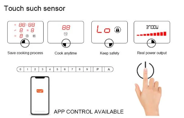 Home Appliance Induction Cooker with Sensor Touch Control