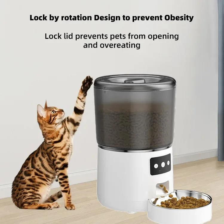 Easy to Assemble Automatic Pet Feeder with HD 1080P Camera with WiFi Function to Control Dog Cat Food Bowls Dispenser New Smart Feeder