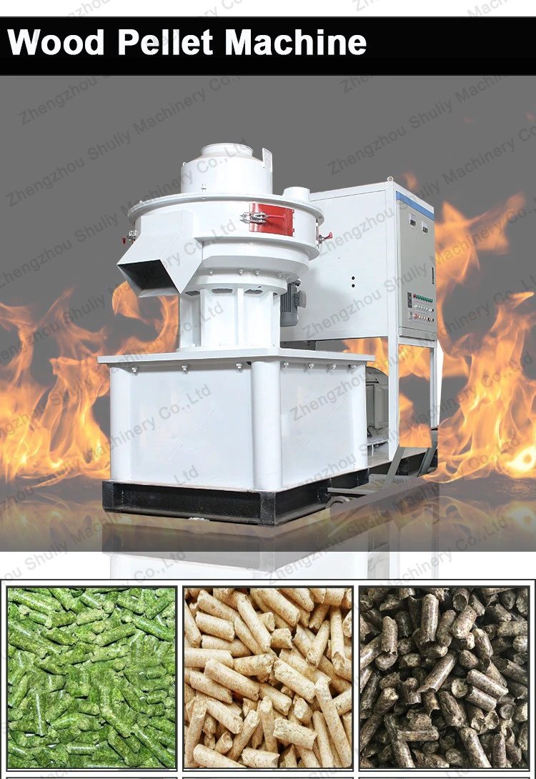 Large Capacity Vertical Ring Die Pellet Machine Wood Pellet Mill