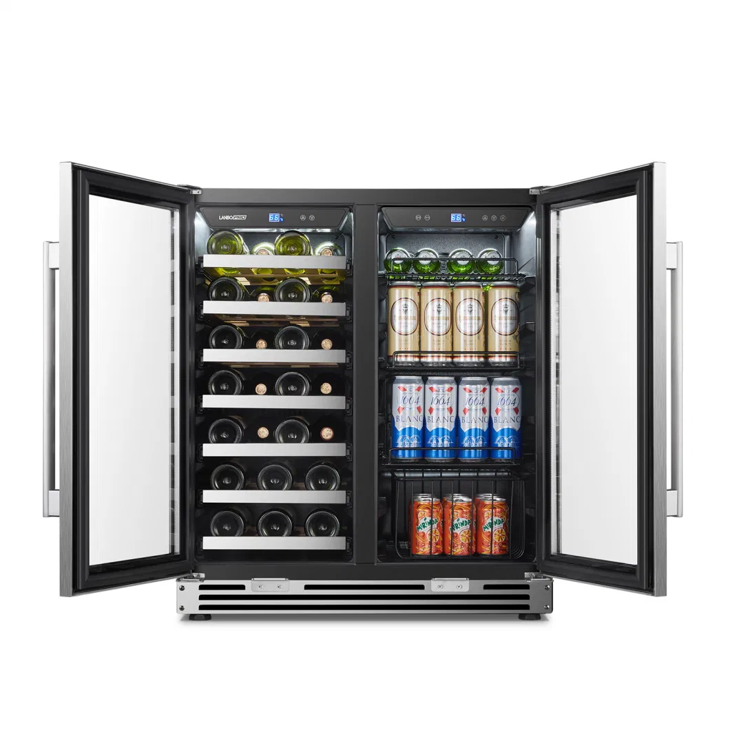 Seamless Stainless Steel Door Wine and Beverage Cooler