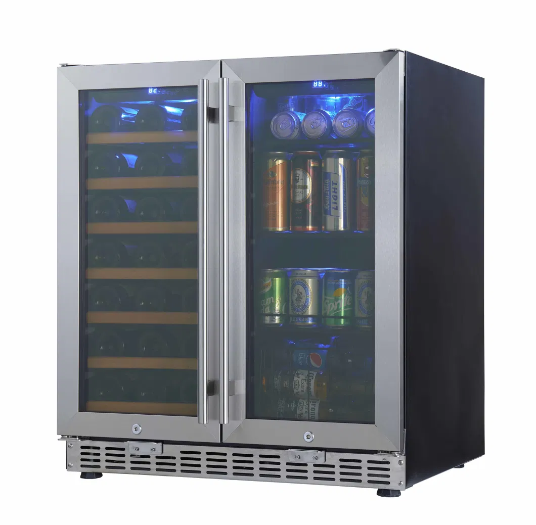 Seamless Stainless Steel Door Wine and Beverage Cooler