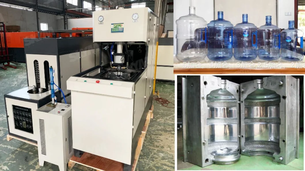 Semi Automatic Plastic Bottle Oil Shampoo Detergent Carbonated Drink Juice Drinking Water Beverage Blowing Making Machine Pet Stretch Blow Molding Blower