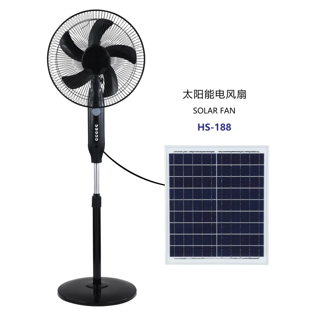 Yaye Solar Mini Fan Factory DC15 High Power Energy Power Rechargeable Desk/Stand/Floor Solar Panel Fans with Remote Controller/ Lithium Battery/1000PCS Stock