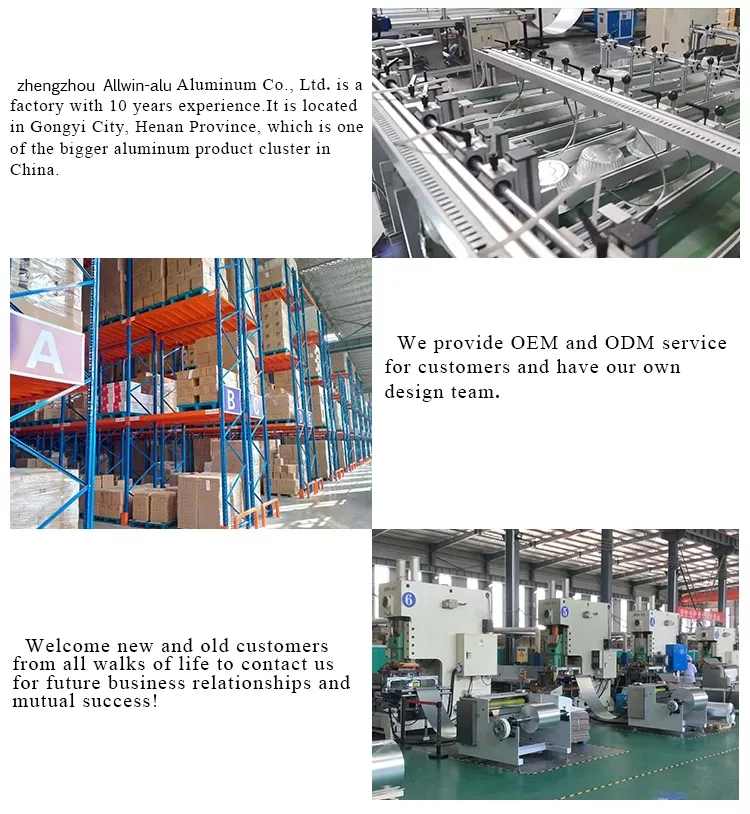 3m-300m Rolling Package Base on Customer Need Aluminium Foil Roll Food Material