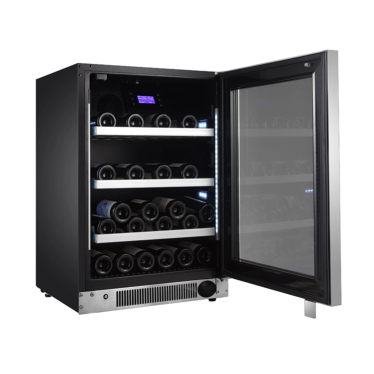 Small Display Refrigerated Bottle Wine Cooler Built in for Beer Beverage Red Wine Fridge Dual Zone