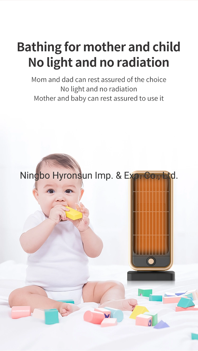 Desktop Space 500W Glass Panel Smart Mini Heater Portable Electric Room Tower Heater