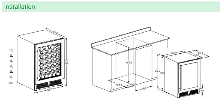 Single Zone Electronic Humidor Cabinet