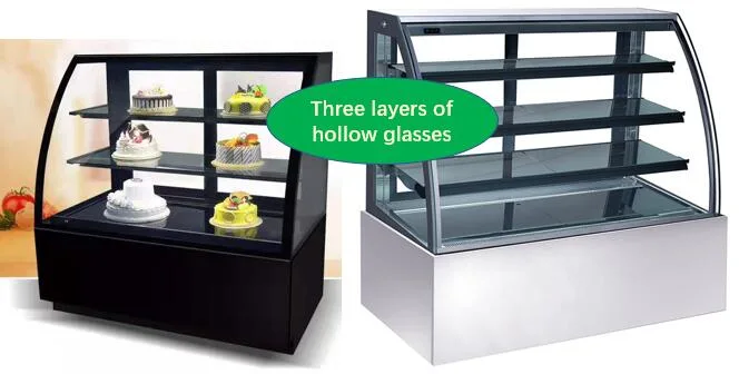 1.2m Two Layers Shelves Cake Display Refrigerator for Bakery Supermarket