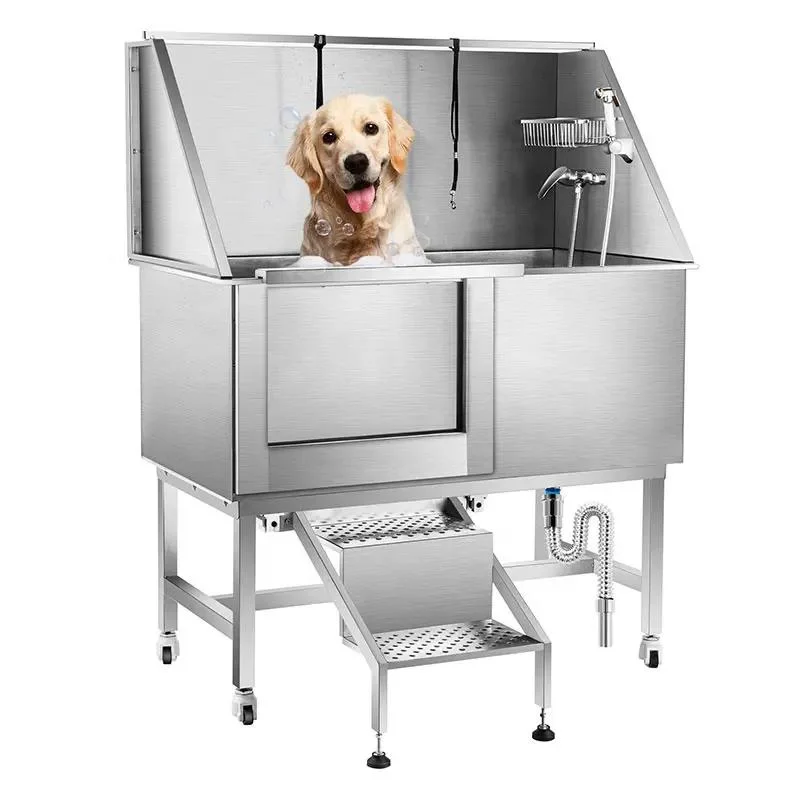 China Factory Hot Pet Dog Grooming Bath Tub Stainless Steel Bathtub