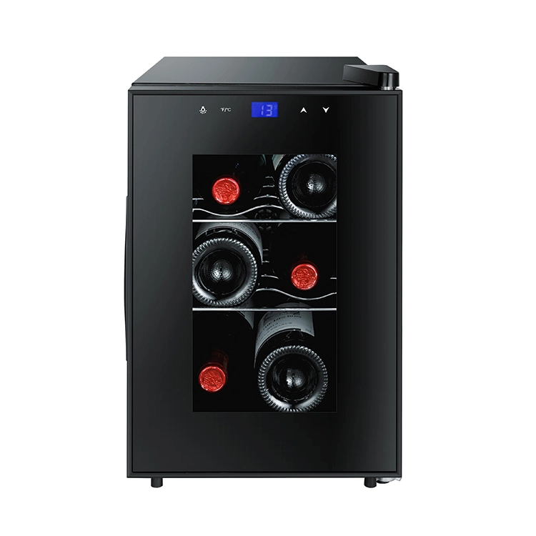 Custom CE Approval Semiconductor Single Zone 6 Bottle Small Wine Fridge 20L/6 Bottles Thermoelectric Refrigerator Cw-20