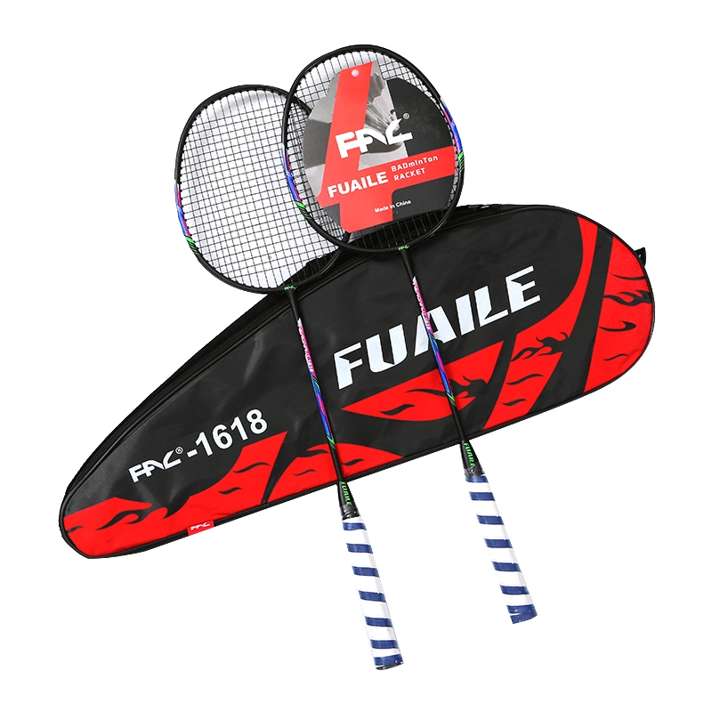 Fuaile Wholesale Badminton Racket High Quality Aluminum Carbon Fiber Shaft Racquet Amateur