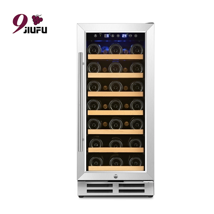 100L Electric Wine Cooler 31 Bottles Small Champagne &amp; Wine Cooler Stainless Steel Wine Fridge Fridge Refrigerator Humidor