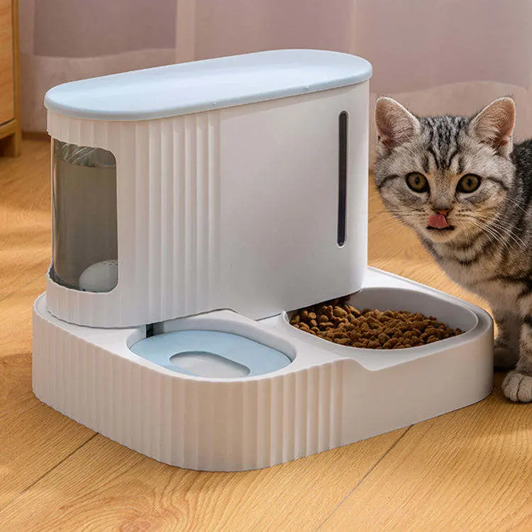 ABS Water Dispenser Dog Cat Feeder Food Bowl Automatic Smart Pet Feeder with Built-in Smart Sensor