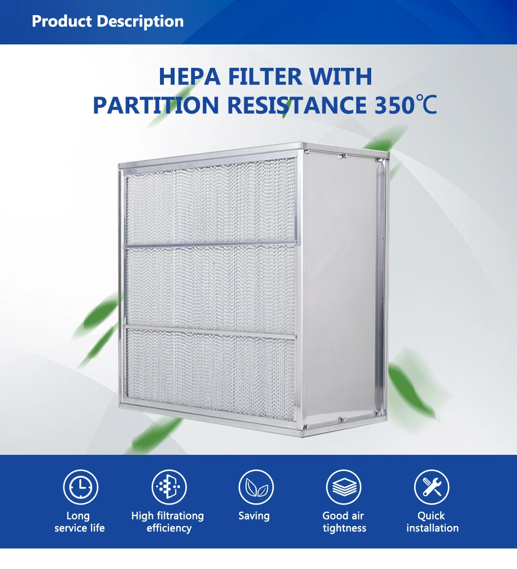 Wholesale Air Filter High Efficiency High Temperature Filter with Diaphragm with Cfopht-610*610*220