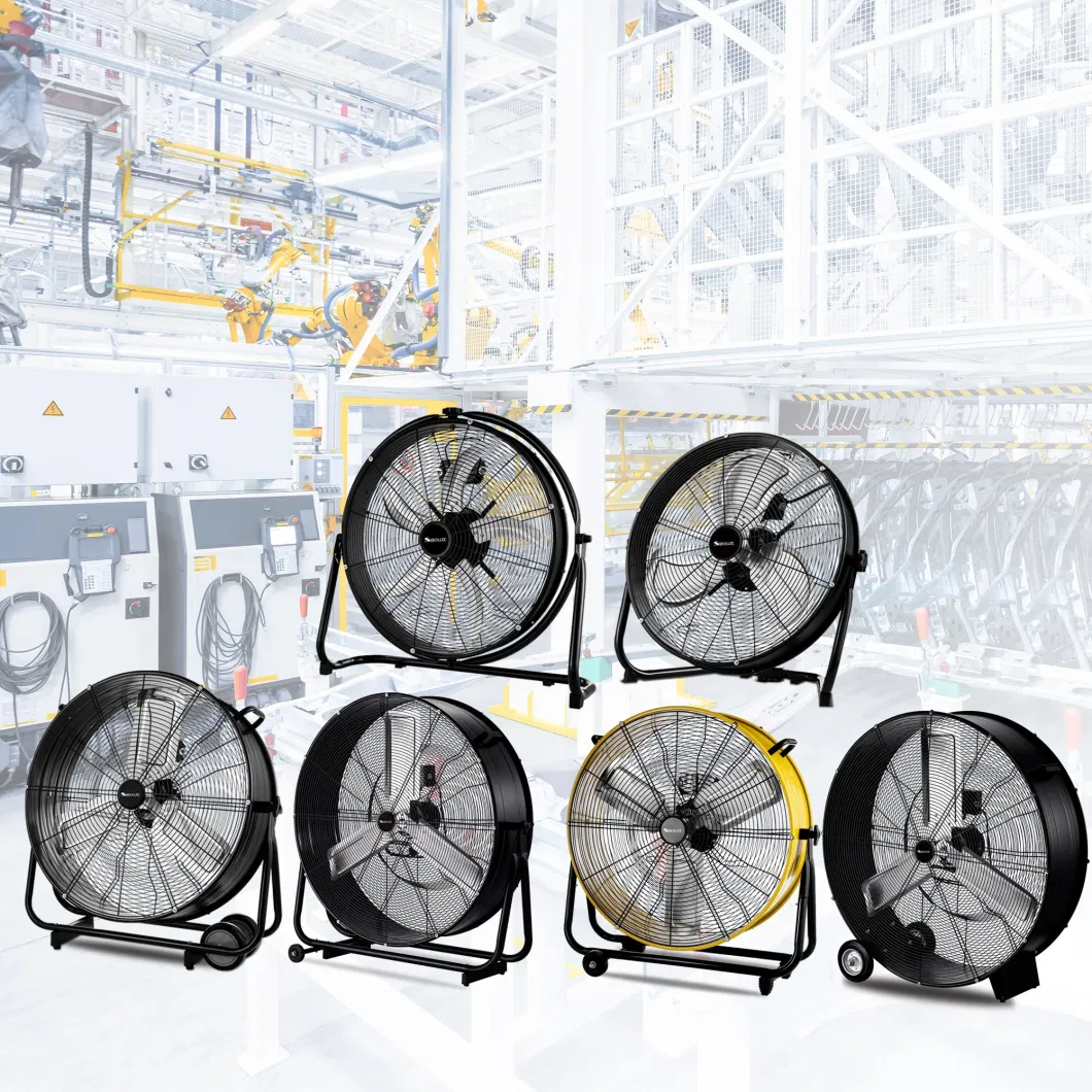 Powerful Movement Industrial Cooling Drum Fan Metal Ventilation Floor Fan