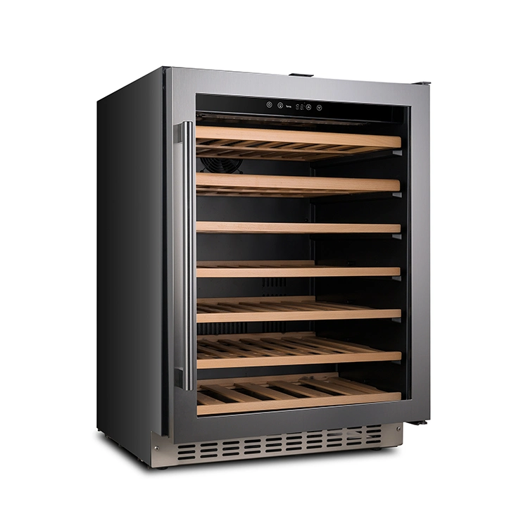 Candor Custom 46bottles Compressor Cooling Electric Wine Chiller Refrigerator with Wooden Shelves