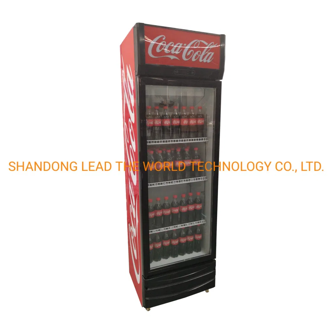 Supermarket Commercial Cabinet Single Glass Door Cooler Wine Display Refrigerator with CE