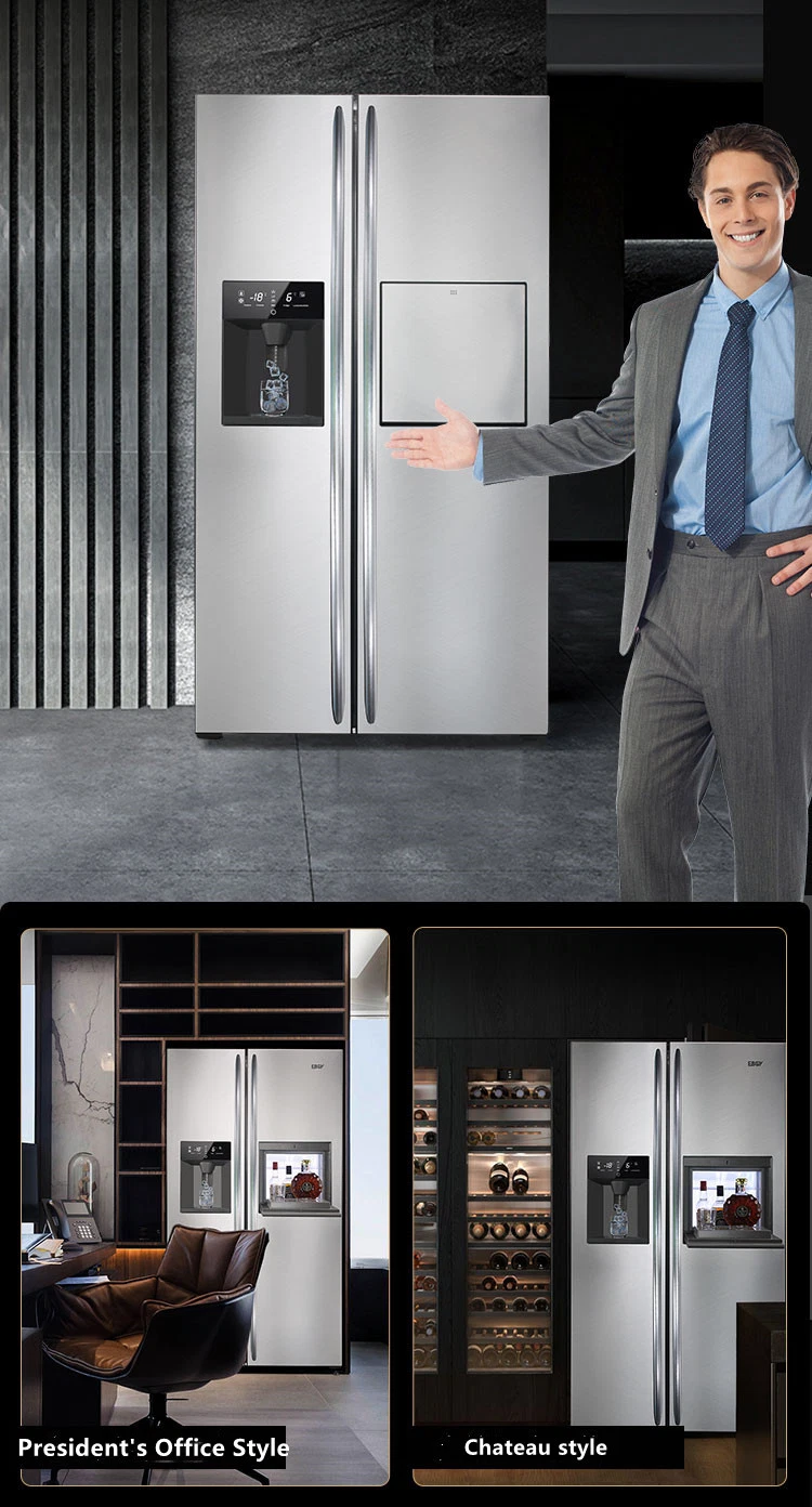 Yunlei-Household High-End Air-Cooled Frost-Free Frequency Conversion High-End French Side-by-Side Refrigerator