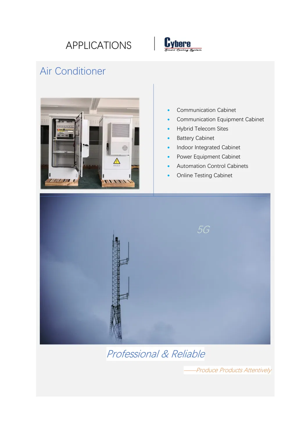 Full DC High Efficiency Inverter Compressor Air Conditioning for Battery Cabinet Unit