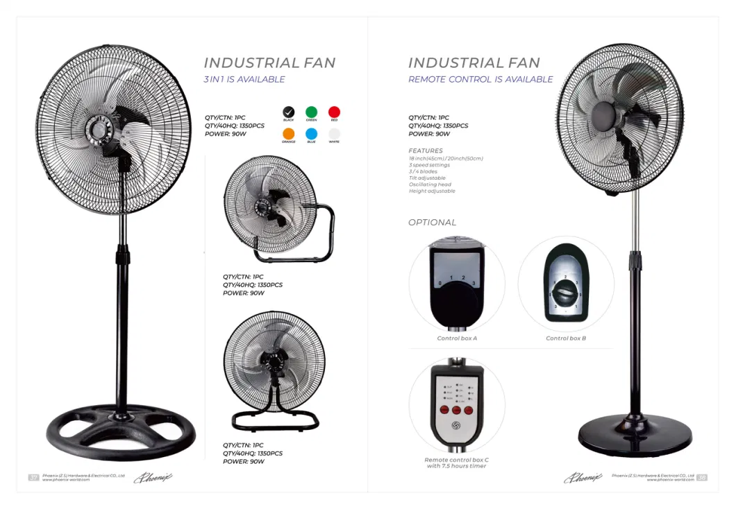 Industrial Tilt Drum Fan 24 Inch Heavy Duty High Velocity Floor Fan 3 Speed Air Circulation