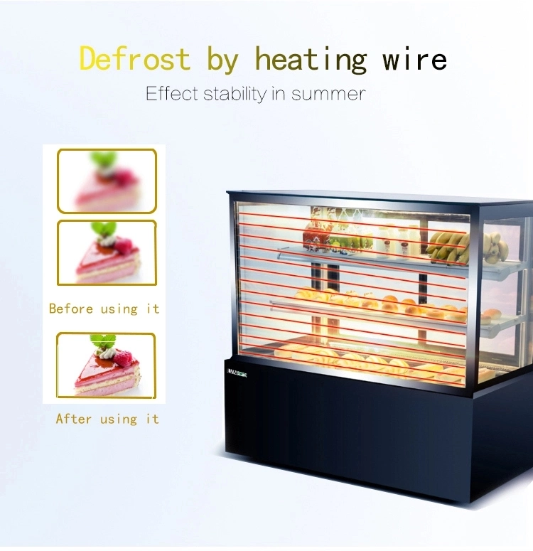 1.2m Two Layers Shelves Cake Display Refrigerator for Bakery Supermarket