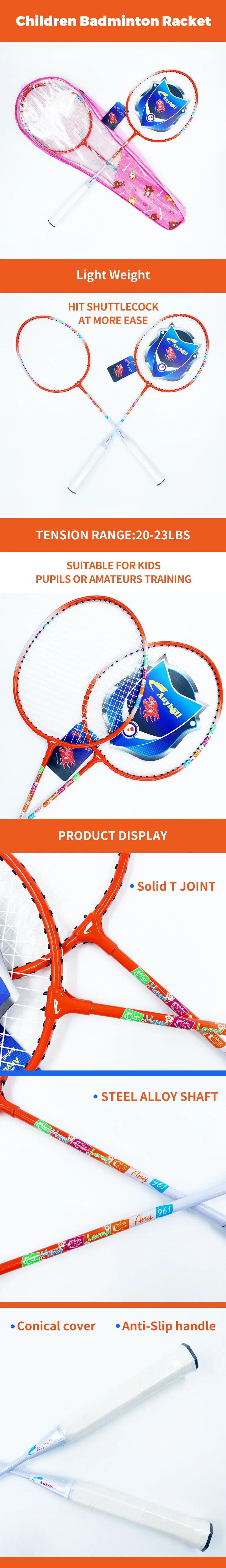 China Factory Selling Best Iron Steel Alloy Wholesale Cheap Badminton Racket for Amateur Beginner Playing Anyball