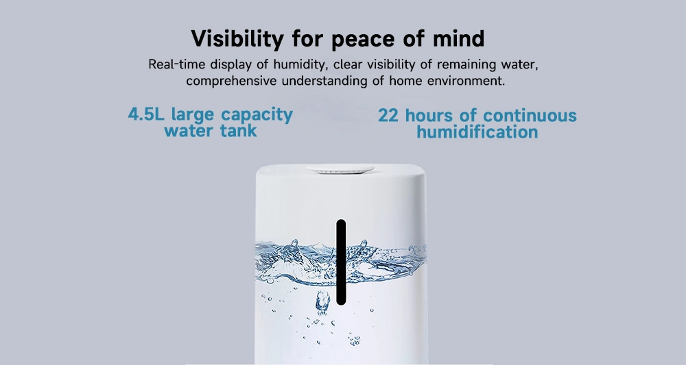 4.5L Air Humidifier F600 Ultrasonic Humidifier Touch Version Air Purifying for Air-Conditioned Deerma
