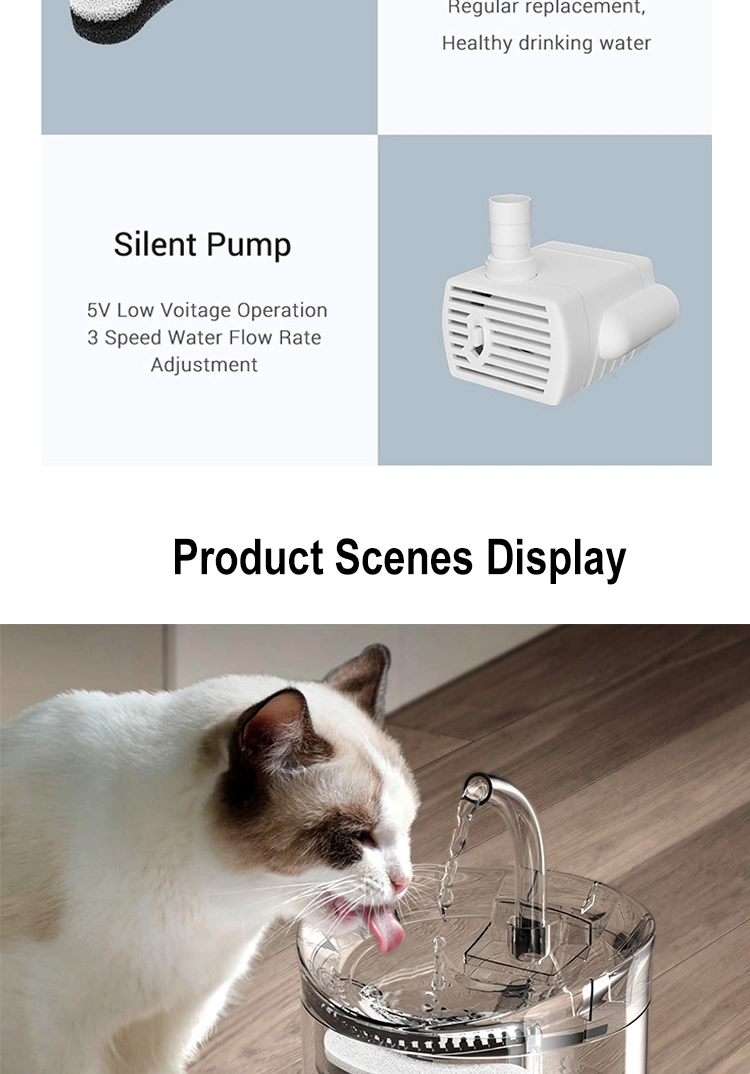 Pet Supply Automatic Circulation Filtration Pets Water Fountain