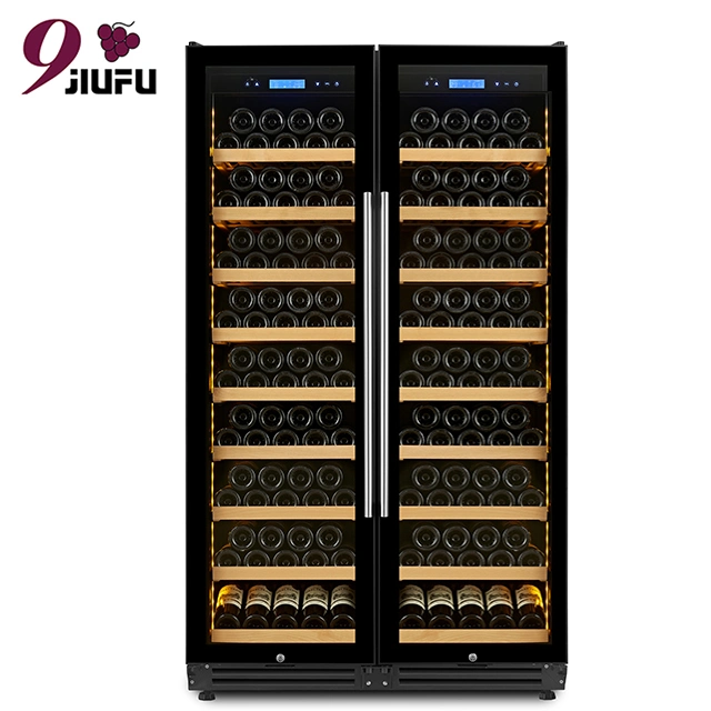 Customized Humidor High Quality Wine Cooler Wooden Shelves Antique Wine Refrigerator Cooler