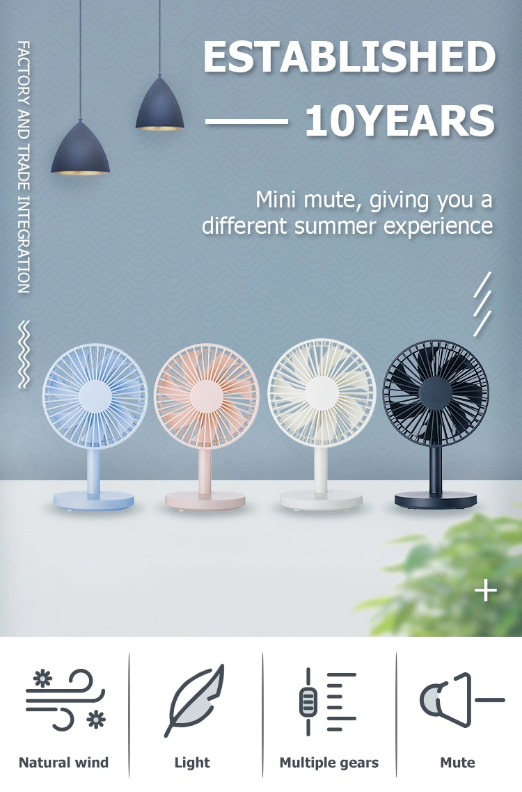 Factory Price USB Portable Mini Desk Cute Light Fan