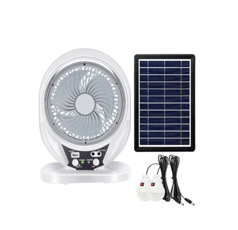 Rechargeable Battery AC DC Solar Panel Power Supply Stand Fan Desk Fans Custom Logo OEM Welcome