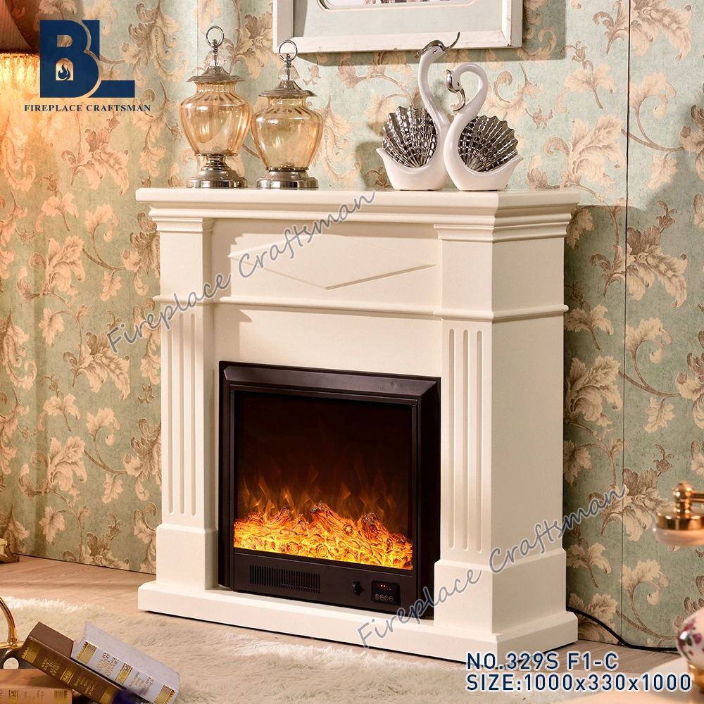 Home Decor Furniture Fake Wooden Fireplace Mantel Surrounds Corner Free Standing Electric Fireplace with Mantel for Sale