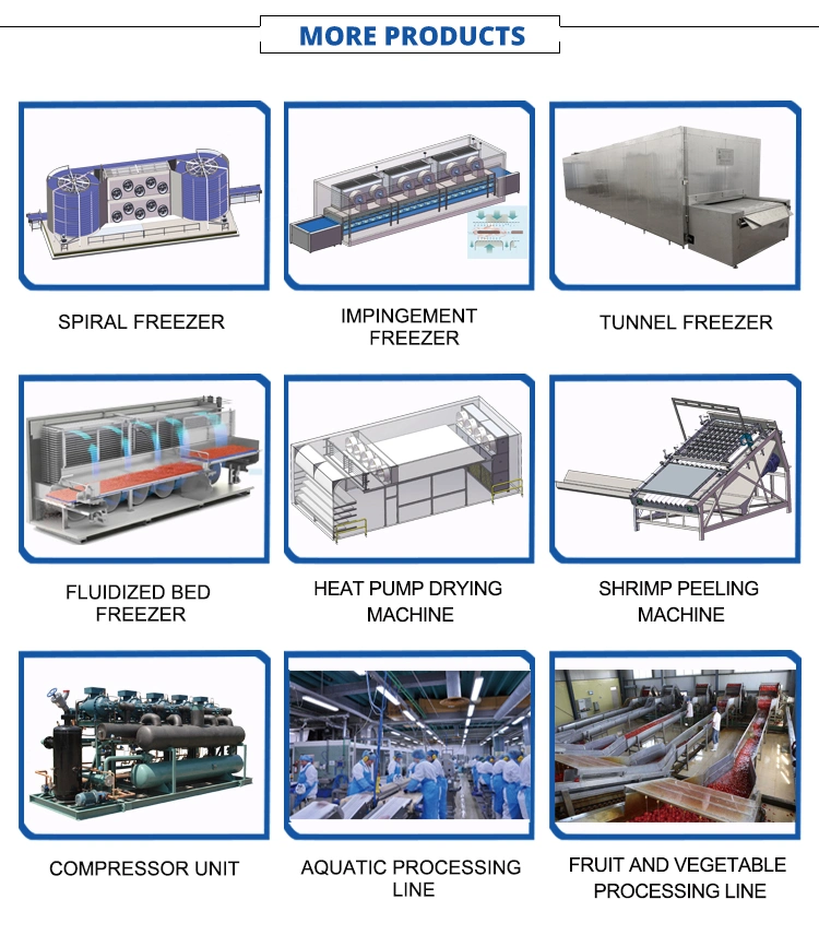Direct Factory New Customized Spiral Freezer/IQF/Quick Freezer for Fish Fillet Meat/Shrimp/Poultry/Bakery/Pastry with CE/SGS Certificate