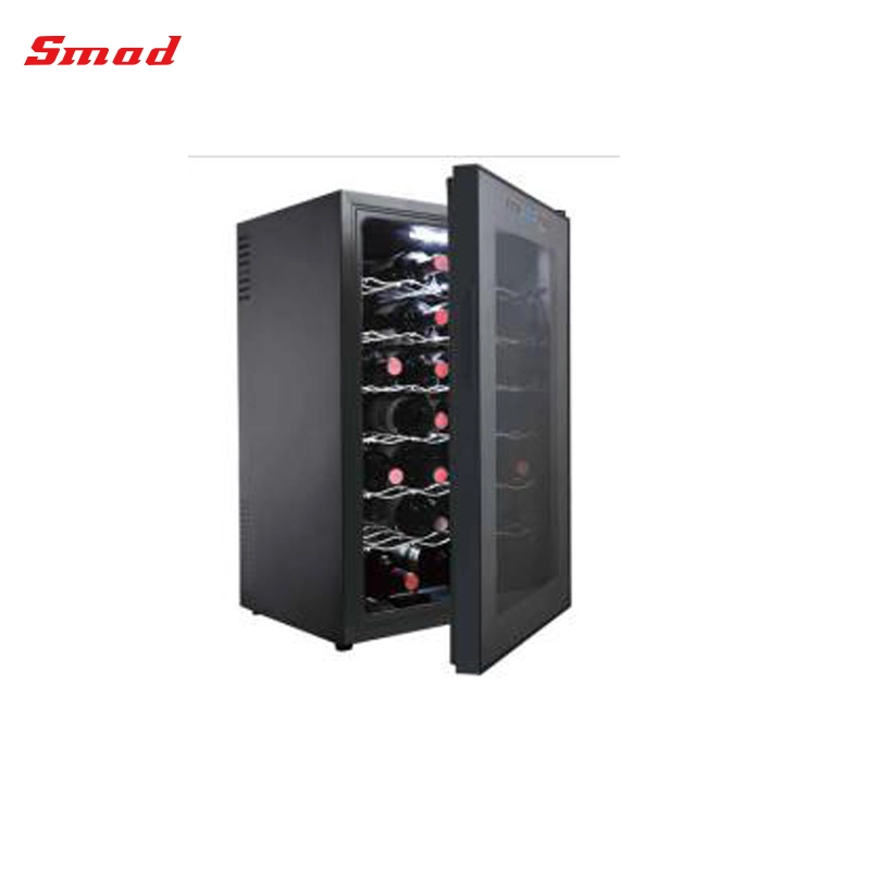 28 Bottles Fashionable Style Glass Door Electric Wine Cooler