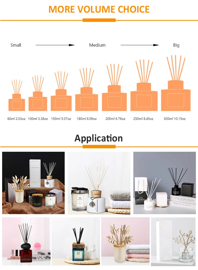 Outstanding Luxury Home Decorative Aromatherapy Essential Oil Fragrance Perfume Glass Bottle Reed Diffuser