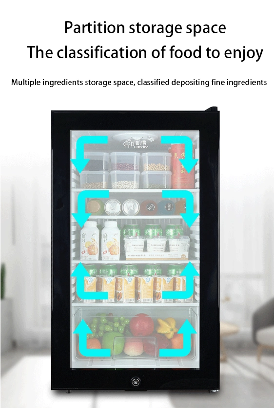 Absorption Feature Silent Running Cosmetic Mini Refrigerator with Glass Door