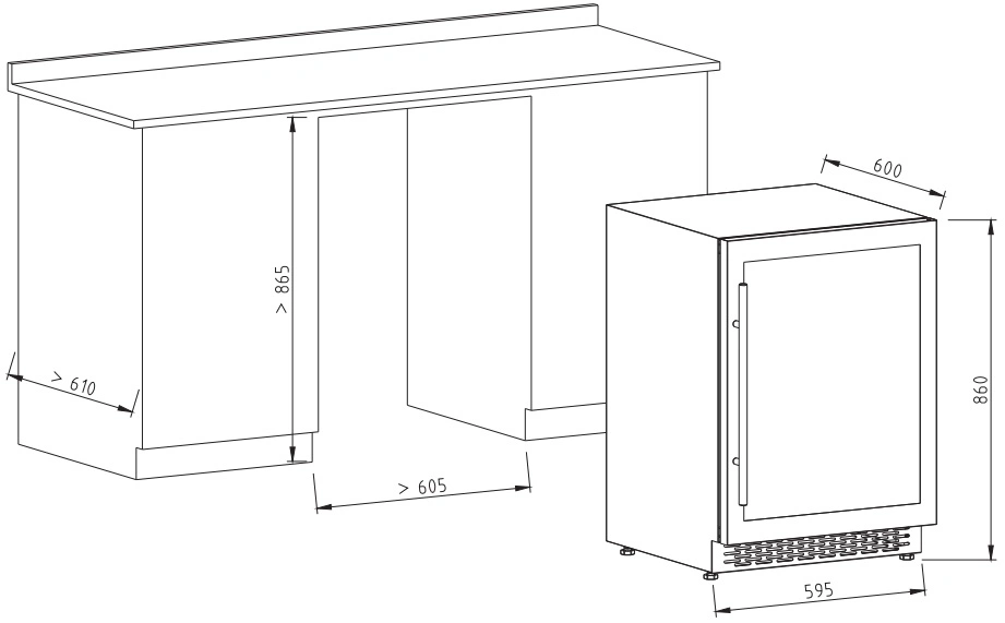 135L 54 Bottles Single Zone Household or Commercial Wine Refrigerator Cooler