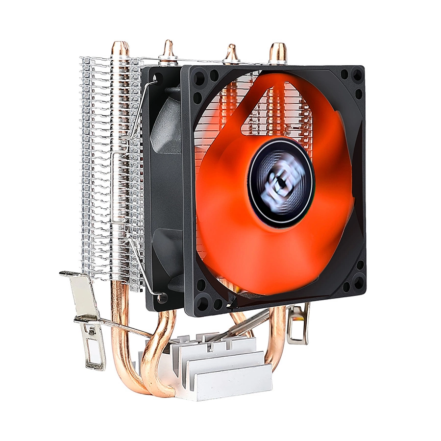 8cm Fan for Intel AMD 2 Copper Pipe CPU Cooler Dual Heat Pipes Radiator Computer Cooling Silent